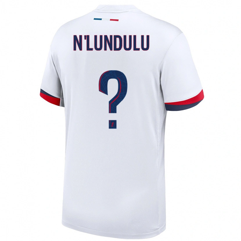 DanxenキッズGaël N'lundulu#0白 青 赤アウェイシャツ2024/25ジャージーユニフォーム