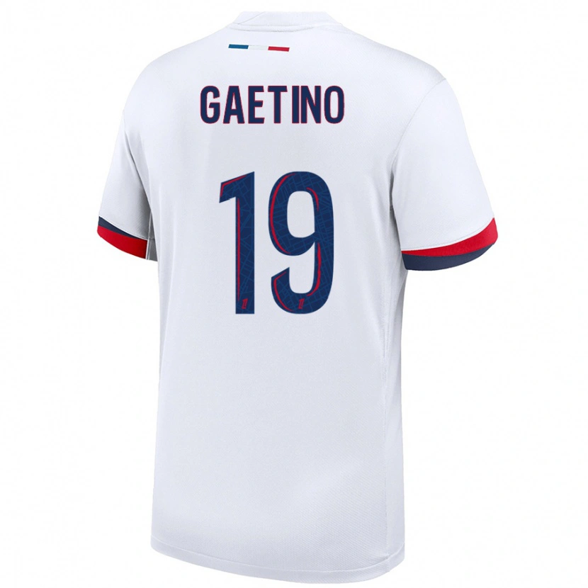 DanxenキッズEva Gaetino#19白 青 赤アウェイシャツ2024/25ジャージーユニフォーム