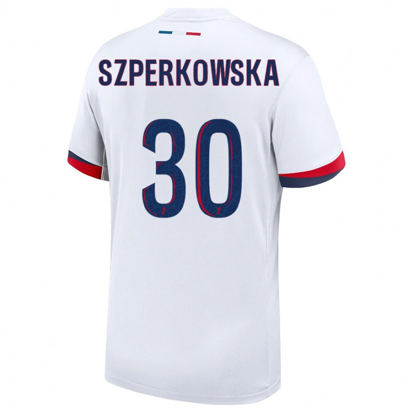 DanxenキッズOliwia Szperkowska#30白 青 赤アウェイシャツ2024/25ジャージーユニフォーム