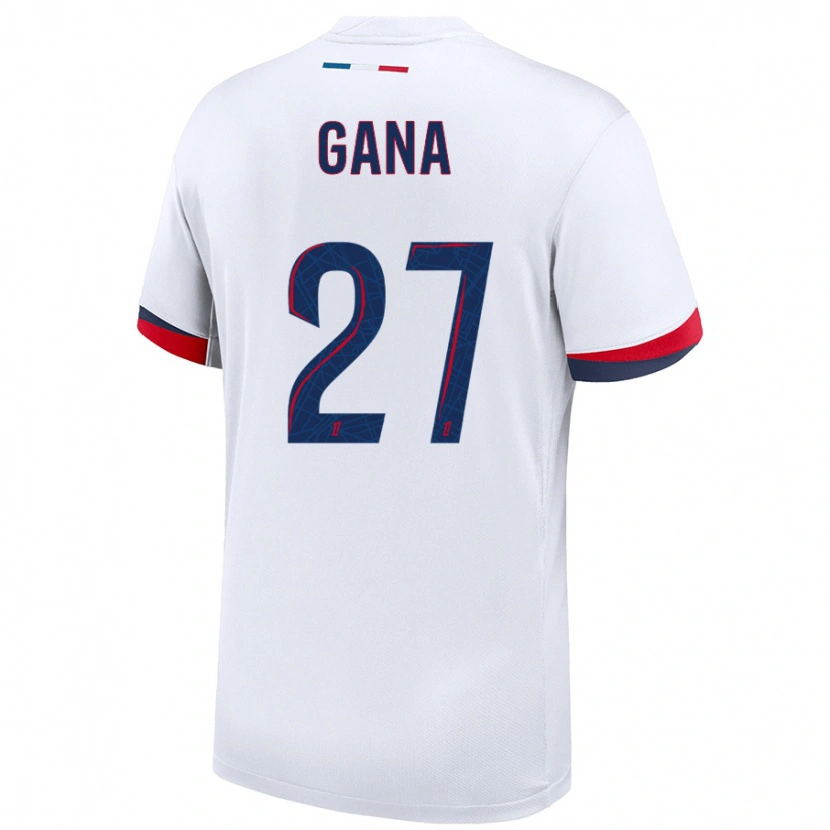 Danxenキッズイドリッサ・ゲイェ#27白 青 赤アウェイシャツ2024/25ジャージーユニフォーム