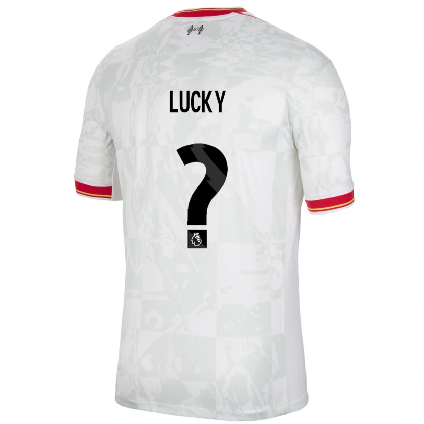 Danxenキッズウェリティラッキー#0ホワイト レッド ブラックサードユニフォームシャツ2024/25ジャージーユニフォーム