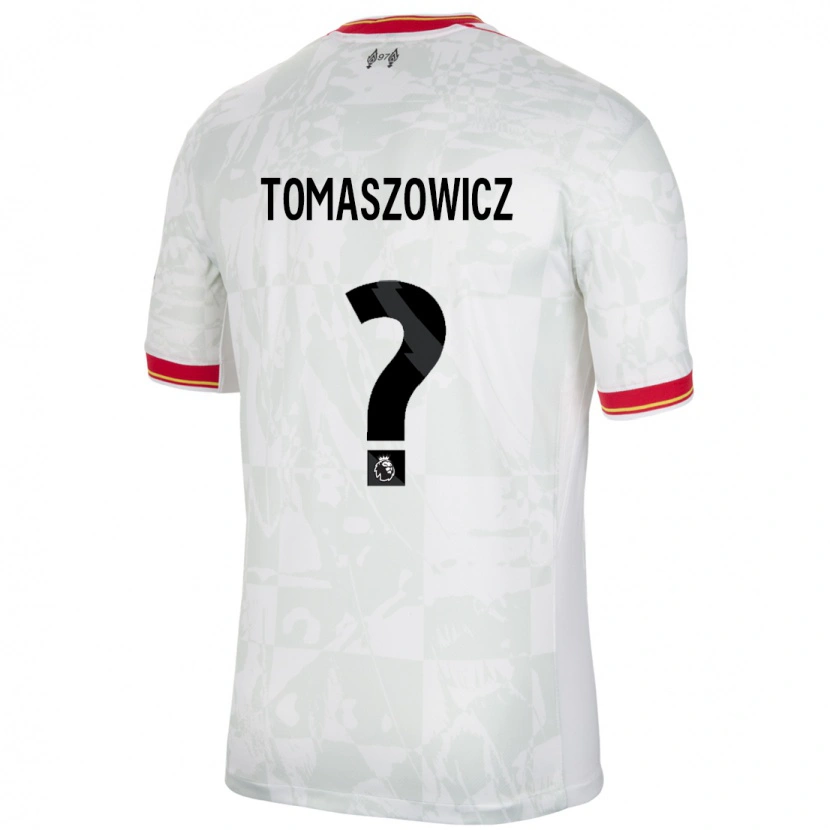 DanxenキッズAiden Tomaszowicz#0ホワイト レッド ブラックサードユニフォームシャツ2024/25ジャージーユニフォーム