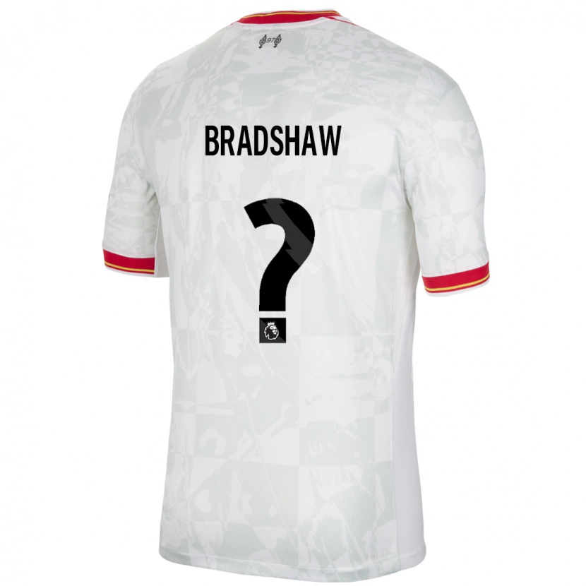 DanxenキッズJoe Bradshaw#0ホワイト レッド ブラックサードユニフォームシャツ2024/25ジャージーユニフォーム