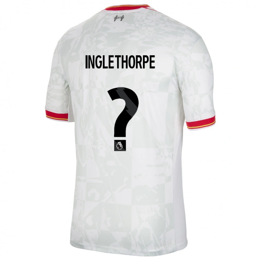 DanxenキッズFinn Inglethorpe#0ホワイト レッド ブラックサードユニフォームシャツ2024/25ジャージーユニフォーム