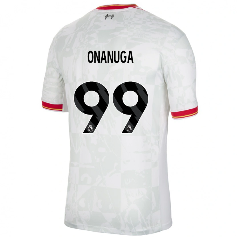 Danxenキッズオナヌガフロア#99ホワイト レッド ブラックサードユニフォームシャツ2024/25ジャージーユニフォーム
