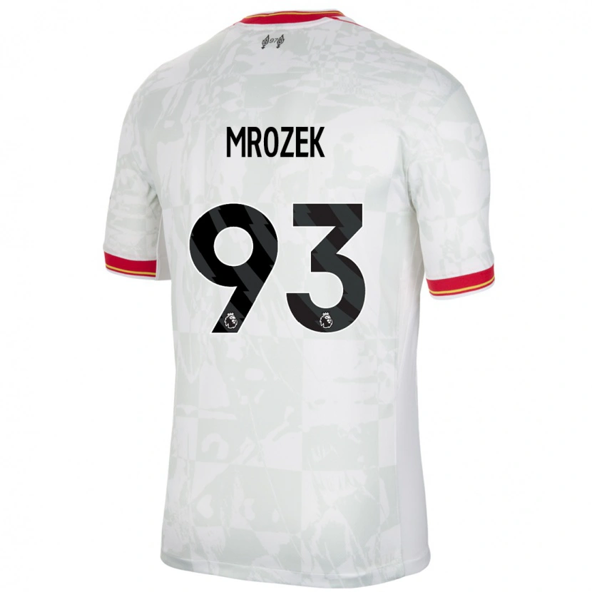 Danxenキッズファビアン・モゼク#93ホワイト レッド ブラックサードユニフォームシャツ2024/25ジャージーユニフォーム