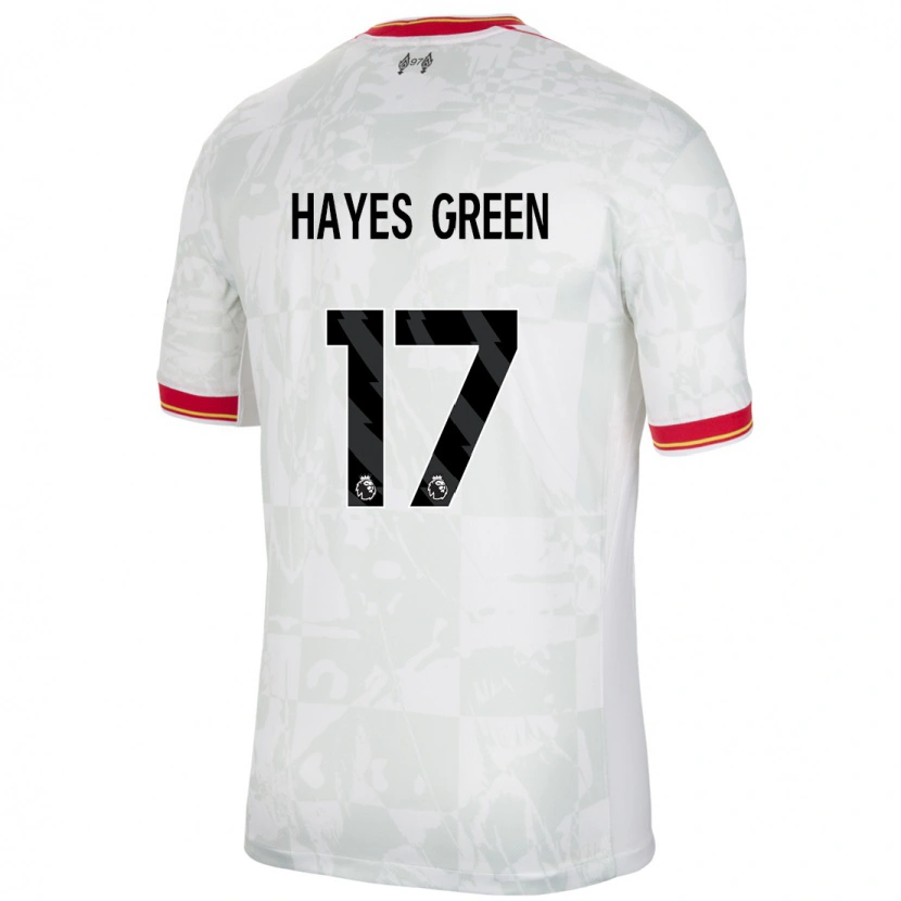 Danxenキッズチャーリーヘイズグリーン#17ホワイト レッド ブラックサードユニフォームシャツ2024/25ジャージーユニフォーム