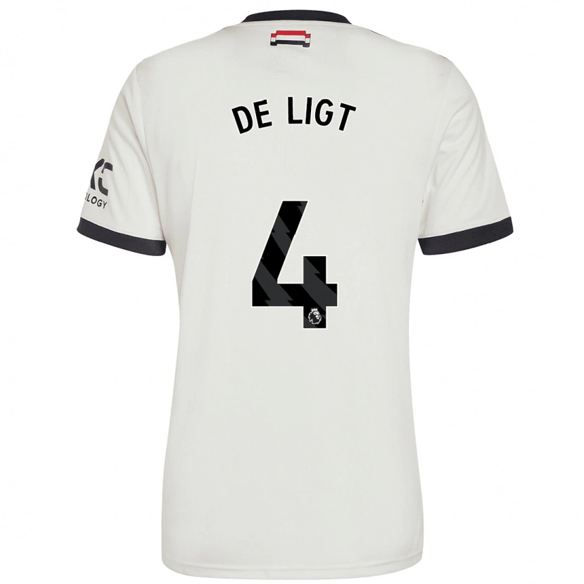 Danxenキッズマタイス・デ・リフト#4オフホワイトサードユニフォームシャツ2024/25ジャージーユニフォーム