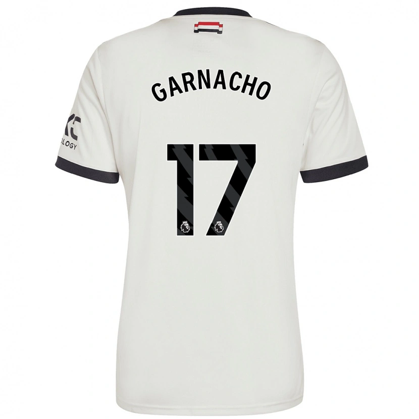 Danxenキッズアレハンドロ・ガルナチョ#17オフホワイトサードユニフォームシャツ2024/25ジャージーユニフォーム