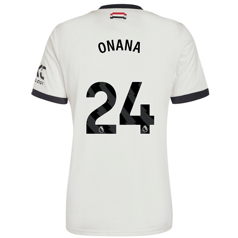Danxenキッズアンドレ・オナナ#24オフホワイトサードユニフォームシャツ2024/25ジャージーユニフォーム