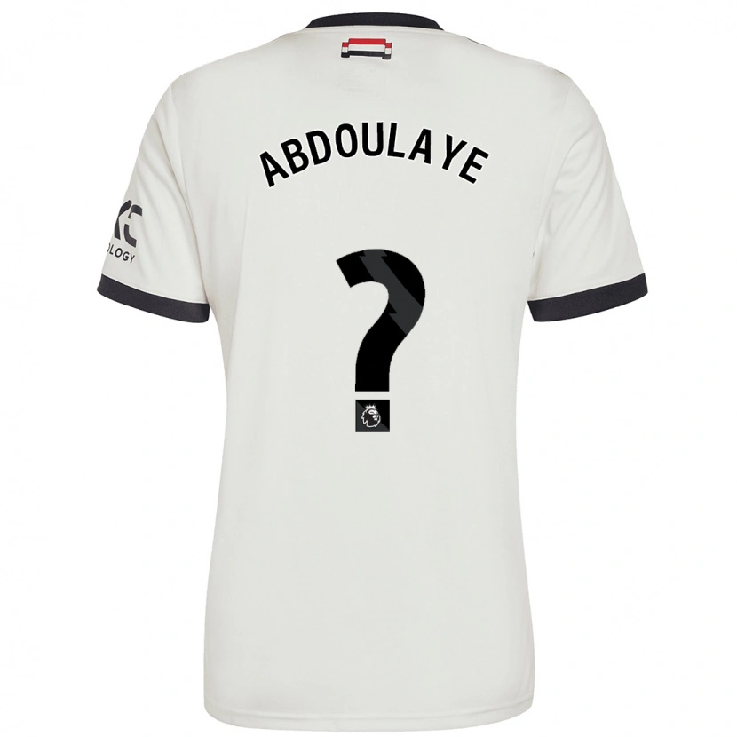 DanxenキッズDouka Abdoulaye#0オフホワイトサードユニフォームシャツ2024/25ジャージーユニフォーム