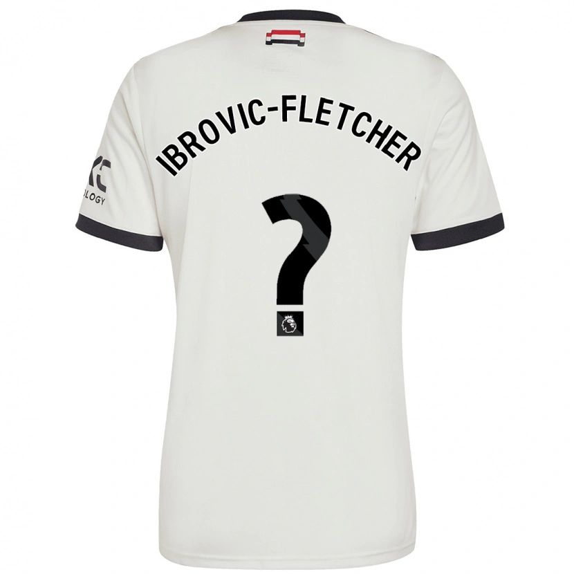 DanxenキッズEdward Ibrovic-Fletcher#0オフホワイトサードユニフォームシャツ2024/25ジャージーユニフォーム