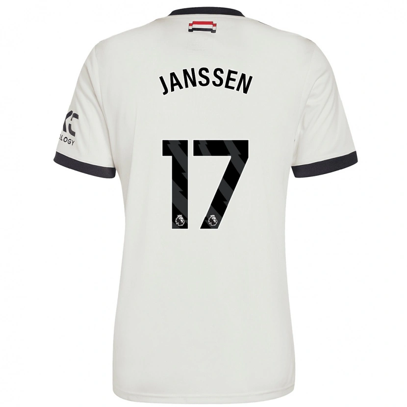 Danxenキッズドミニク・ヤンセン#17オフホワイトサードユニフォームシャツ2024/25ジャージーユニフォーム