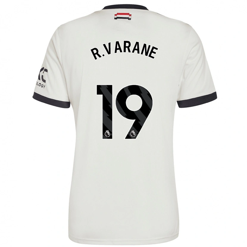 Danxenキッズラファエル・ヴァラン#19オフホワイトサードユニフォームシャツ2024/25ジャージーユニフォーム
