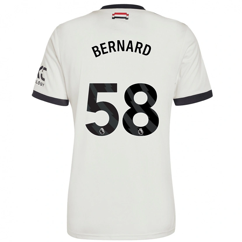 Danxenキッズベルナルジ#58オフホワイトサードユニフォームシャツ2024/25ジャージーユニフォーム
