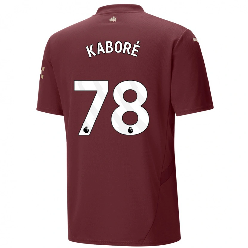 Danxenキッズイッサ・カボレ#78マルーンサードユニフォームシャツ2024/25ジャージーユニフォーム