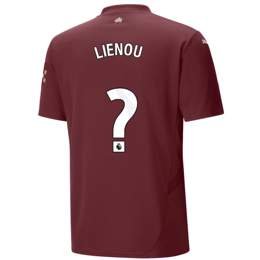 DanxenキッズJayden Lienou#0マルーンサードユニフォームシャツ2024/25ジャージーユニフォーム