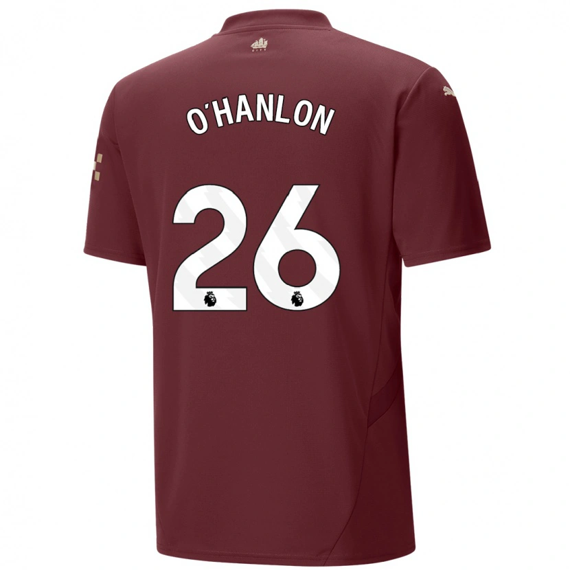 Danxenキッズタラ・オハンロン#26マルーンサードユニフォームシャツ2024/25ジャージーユニフォーム