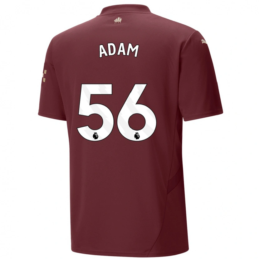 Danxenキッズジョシュアダム#56マルーンサードユニフォームシャツ2024/25ジャージーユニフォーム