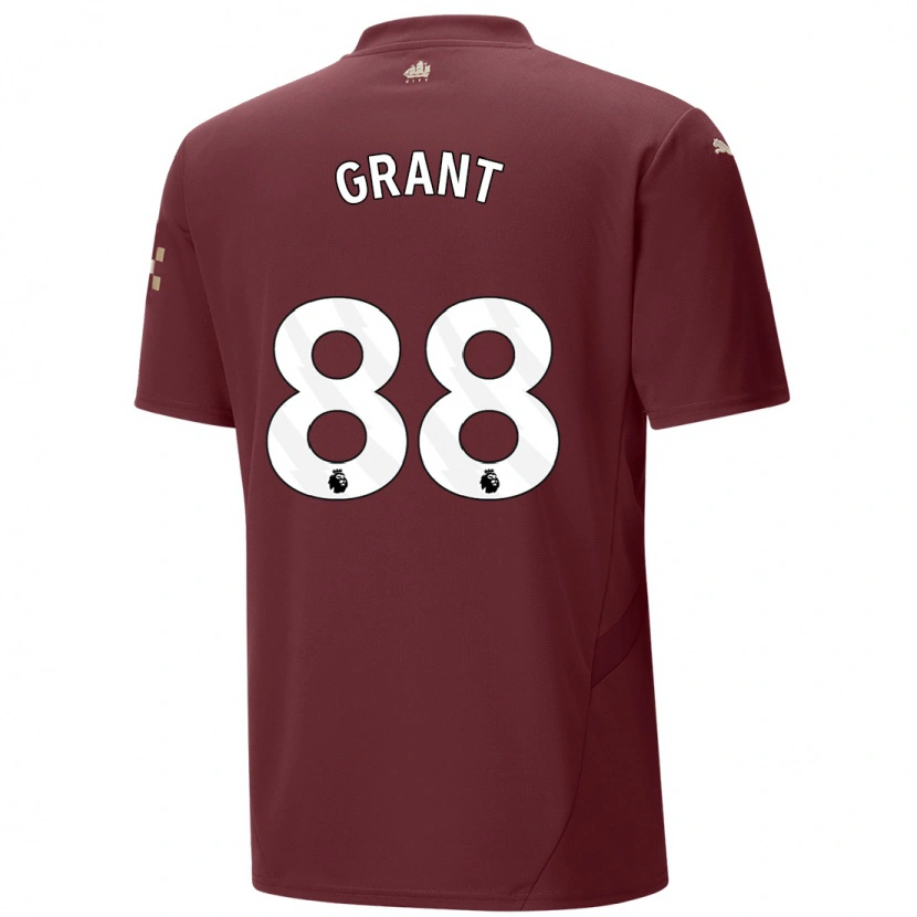 Danxenキッズトゥルー・グラント#88マルーンサードユニフォームシャツ2024/25ジャージーユニフォーム
