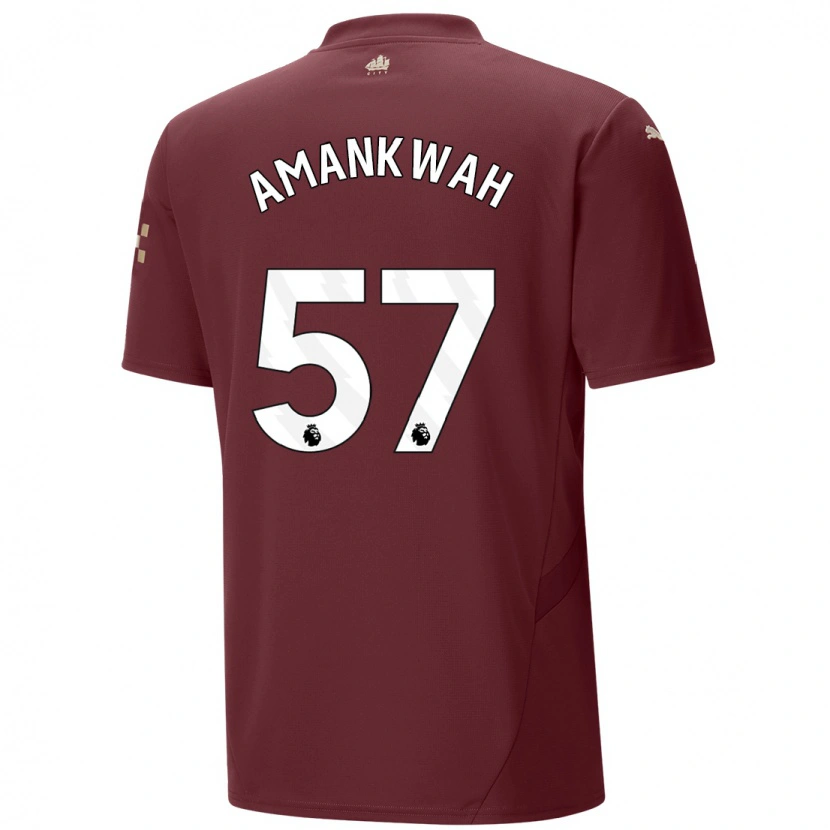 Danxenキッズイエボア・アマンクワ#57マルーンサードユニフォームシャツ2024/25ジャージーユニフォーム