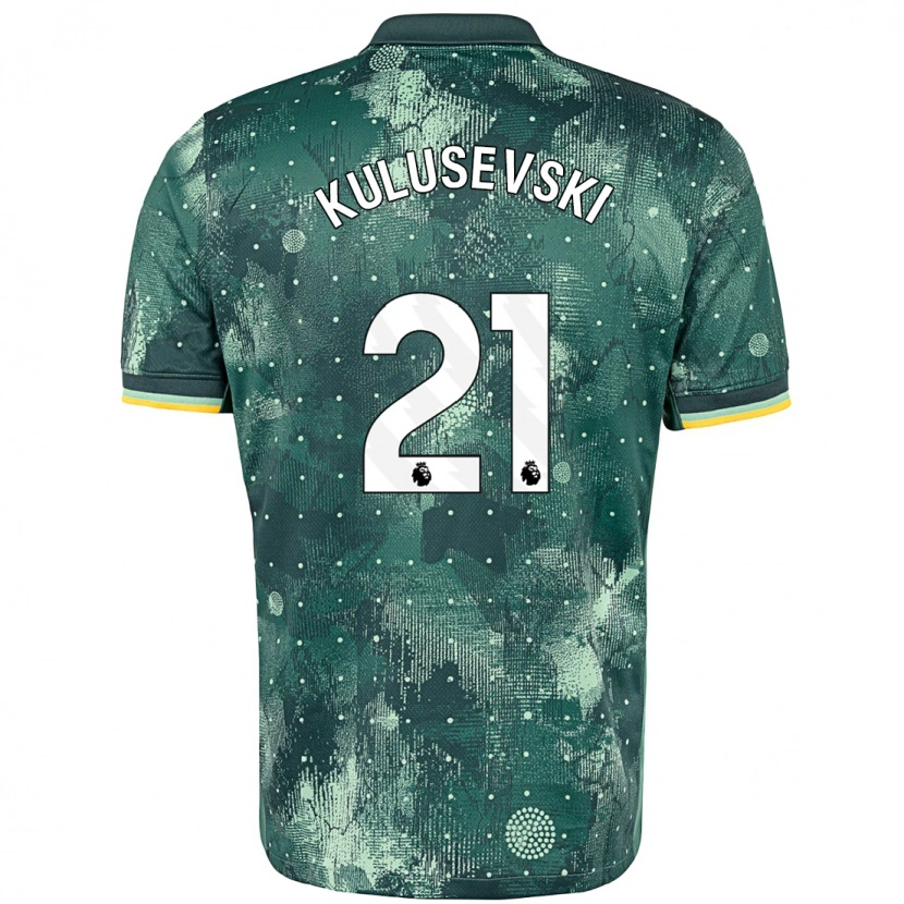 Danxenキッズデヤン・クルゼフスキ#21ミントグリーンサードユニフォームシャツ2024/25ジャージーユニフォーム