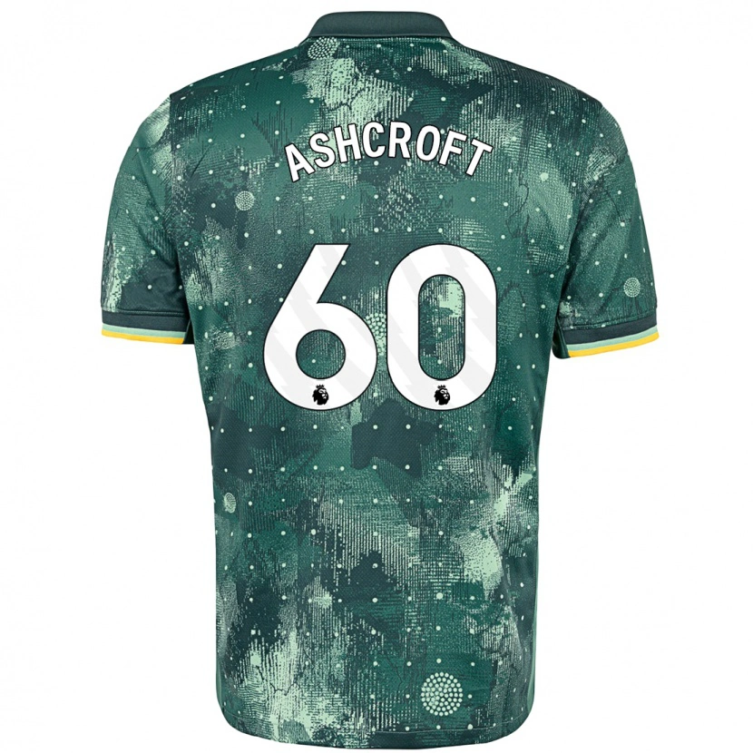 Danxenキッズタイレル・アシュクロフト#60ミントグリーンサードユニフォームシャツ2024/25ジャージーユニフォーム