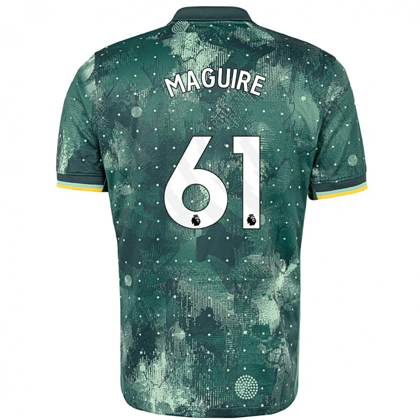 Danxenキッズアーロン・マグワイア#61ミントグリーンサードユニフォームシャツ2024/25ジャージーユニフォーム