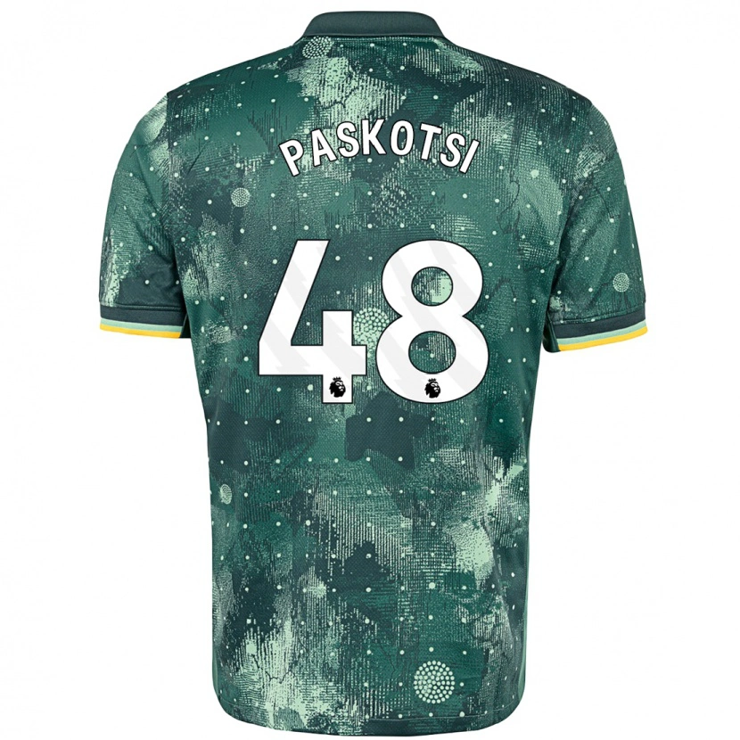Danxenキッズマクシム・パスコッチ#48ミントグリーンサードユニフォームシャツ2024/25ジャージーユニフォーム