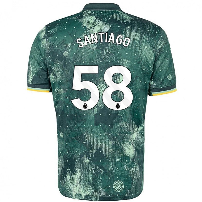 Danxenキッズヤゴサンティアゴ#58ミントグリーンサードユニフォームシャツ2024/25ジャージーユニフォーム