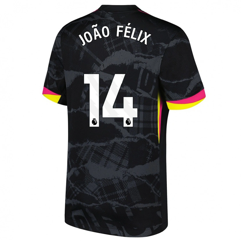 Danxenキッズジョアン・フェリックス#14ブラック ピンクサードユニフォームシャツ2024/25ジャージーユニフォーム