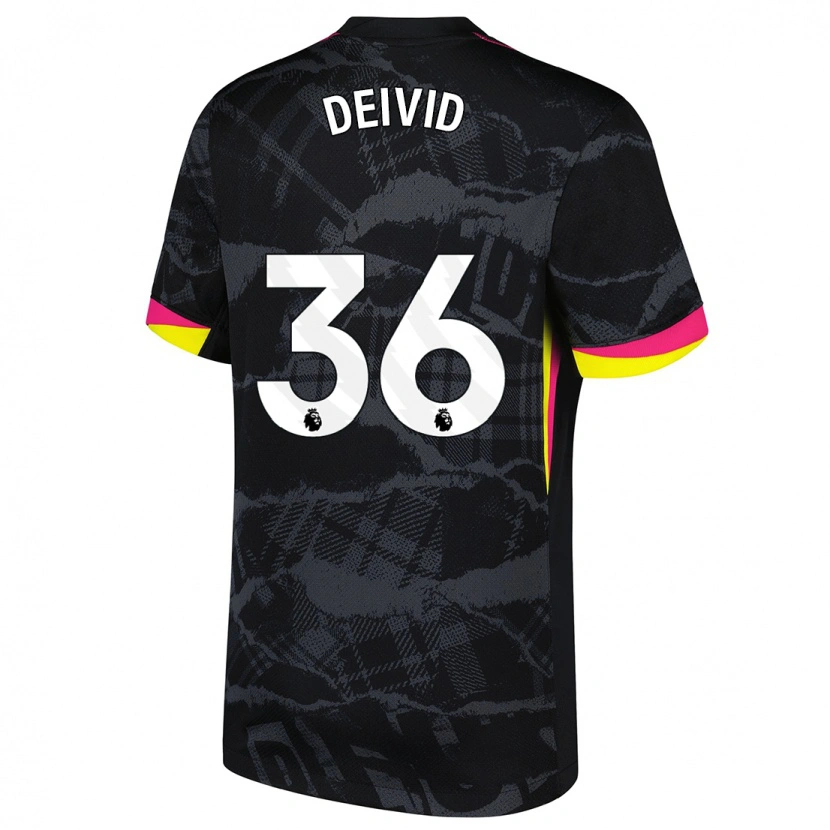 Danxenキッズデイヴィド・ワシントン#36ブラック ピンクサードユニフォームシャツ2024/25ジャージーユニフォーム