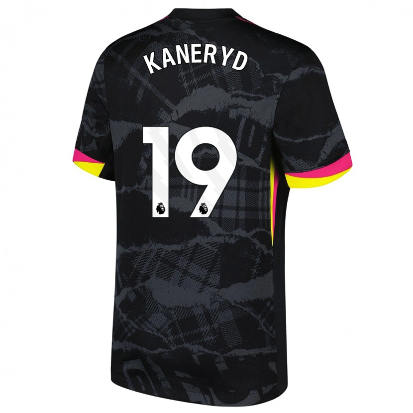 Danxenキッズヨハンナ・リッティン・カネリド#19ブラック ピンクサードユニフォームシャツ2024/25ジャージーユニフォーム