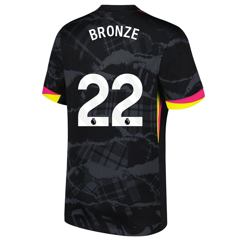 Danxenキッズルーシー・ブロンズ#22ブラック ピンクサードユニフォームシャツ2024/25ジャージーユニフォーム