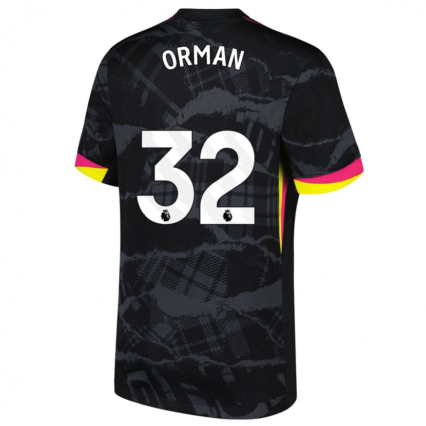 Danxenキッズエミリー・オーマン#32ブラック ピンクサードユニフォームシャツ2024/25ジャージーユニフォーム