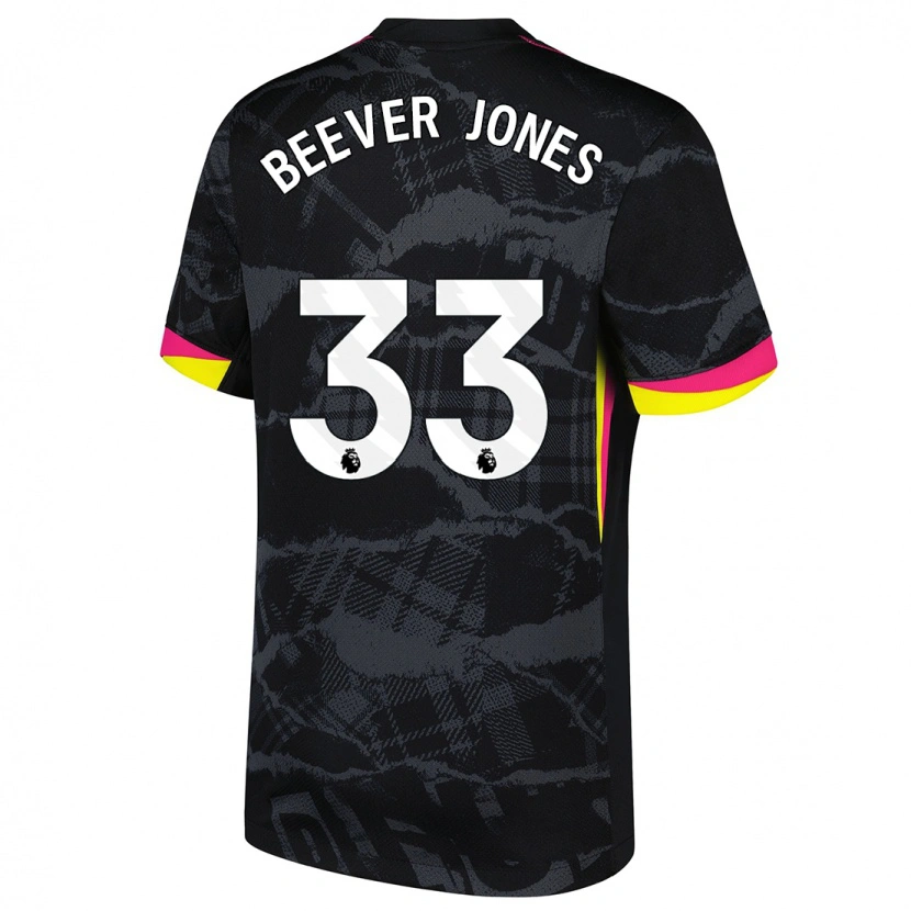 Danxenキッズアギー・ビーバー＝ジョーンズ#33ブラック ピンクサードユニフォームシャツ2024/25ジャージーユニフォーム