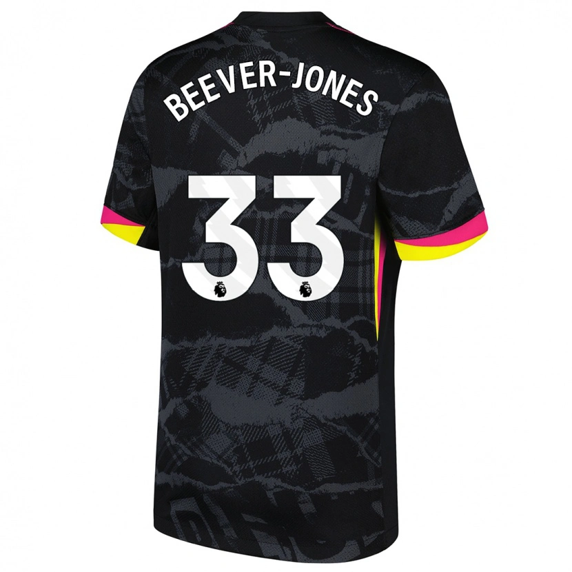 Danxenキッズアギー・ビーバー・ジョーンズ#33ブラック ピンクサードユニフォームシャツ2024/25ジャージーユニフォーム