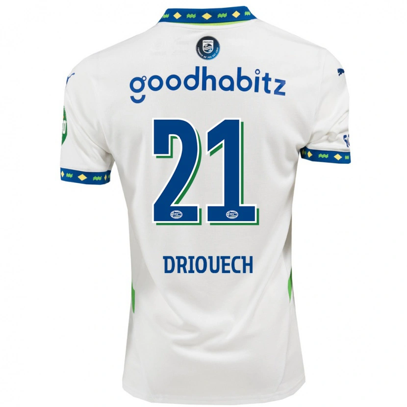 Danxenキッズコーヘイブ・ドリウィシ#21ホワイト ダークブルーサードユニフォームシャツ2024/25ジャージーユニフォーム