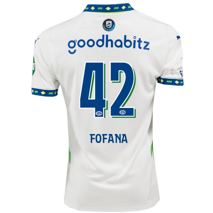 Danxenキッズフォデ・フォファナ#42ホワイト ダークブルーサードユニフォームシャツ2024/25ジャージーユニフォーム