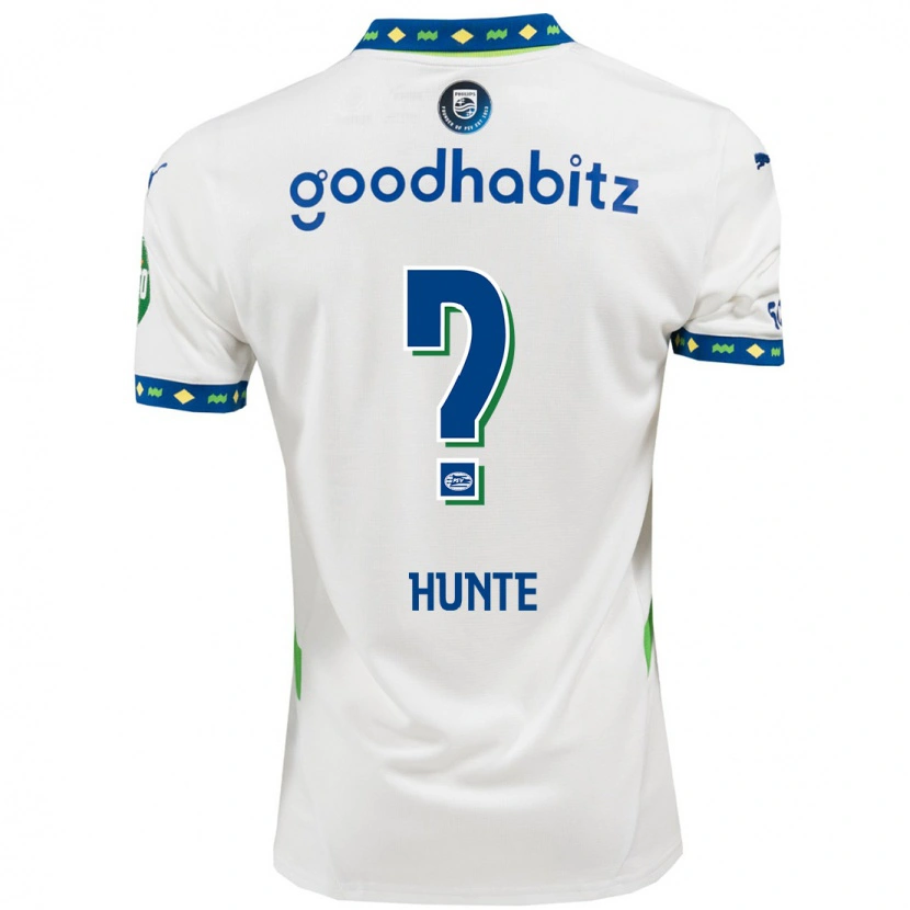 DanxenキッズJerayno Hunte#0ホワイト ダークブルーサードユニフォームシャツ2024/25ジャージーユニフォーム