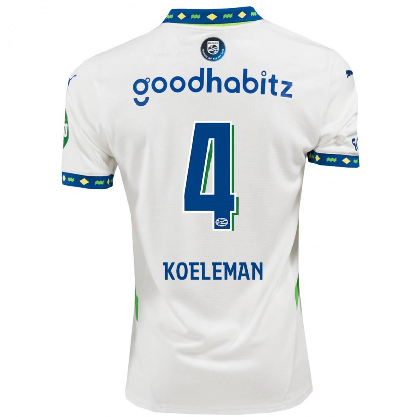 Danxenキッズセナ・コールマン#4ホワイト ダークブルーサードユニフォームシャツ2024/25ジャージーユニフォーム