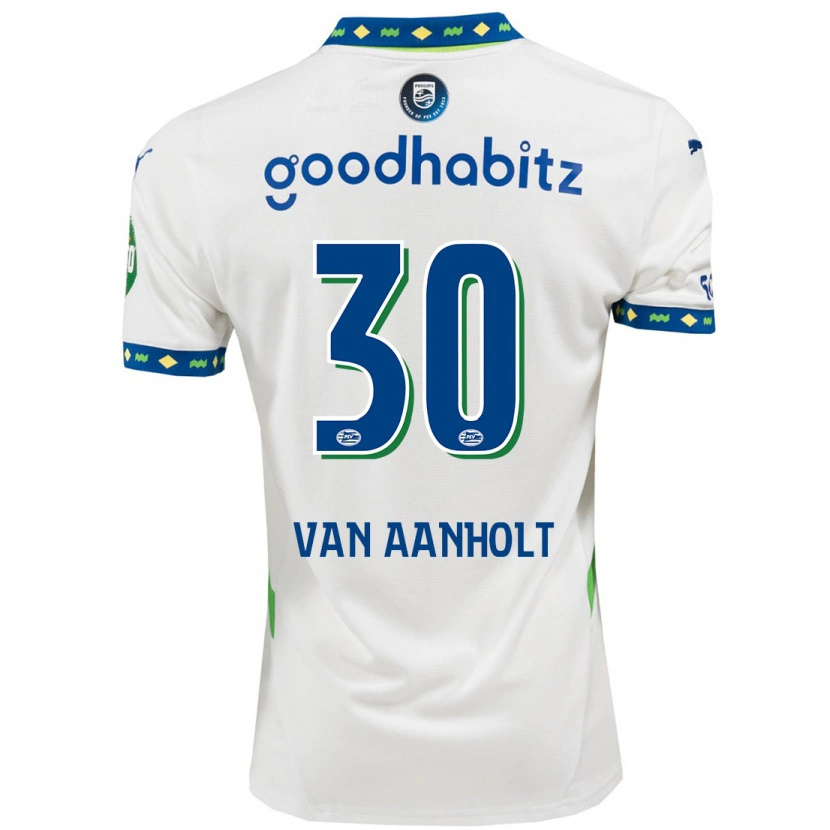 Danxenキッズパトリック・ファン・アーンホルト#30ホワイト ダークブルーサードユニフォームシャツ2024/25ジャージーユニフォーム