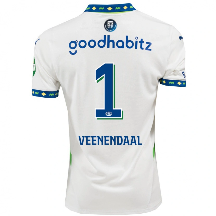 Danxenキッズサリ・ファンフェーネンダール#1ホワイト ダークブルーサードユニフォームシャツ2024/25ジャージーユニフォーム