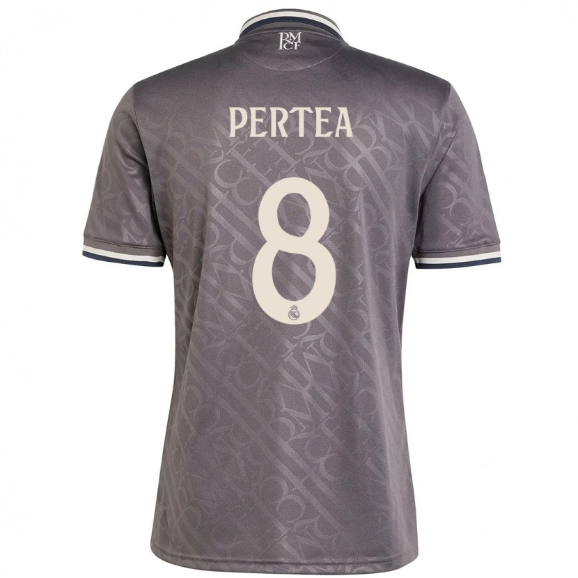 DanxenキッズRaul Pertea#8チャコールサードユニフォームシャツ2024/25ジャージーユニフォーム
