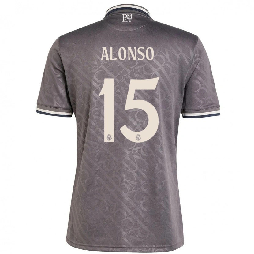 Danxenキッズボルハ・アロンソ#15チャコールサードユニフォームシャツ2024/25ジャージーユニフォーム