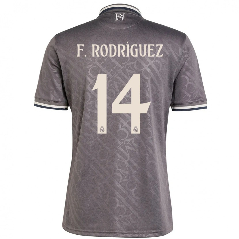 Danxenキッズフェル・ロドリゲス#14チャコールサードユニフォームシャツ2024/25ジャージーユニフォーム