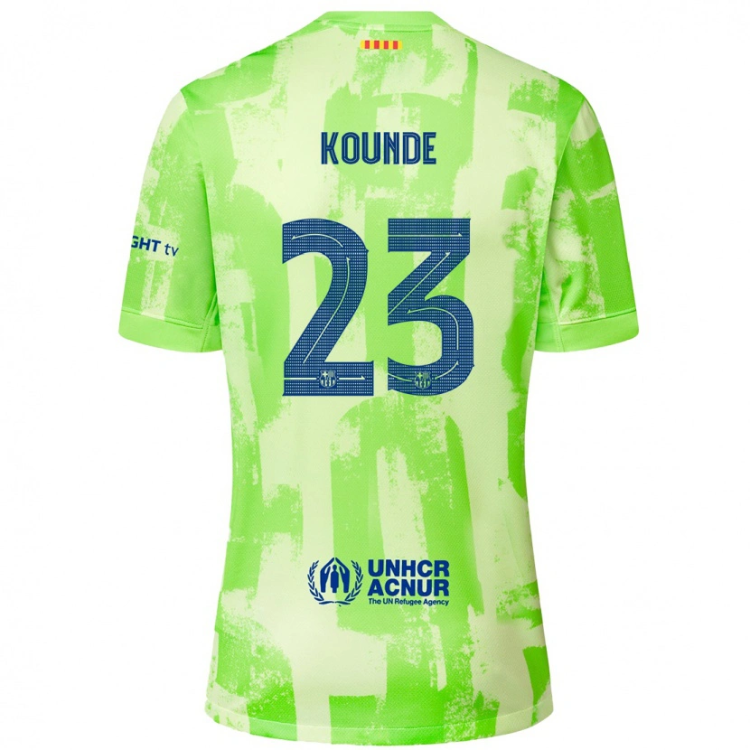 Danxenキッズジュール・クンデ#23ライムサードユニフォームシャツ2024/25ジャージーユニフォーム