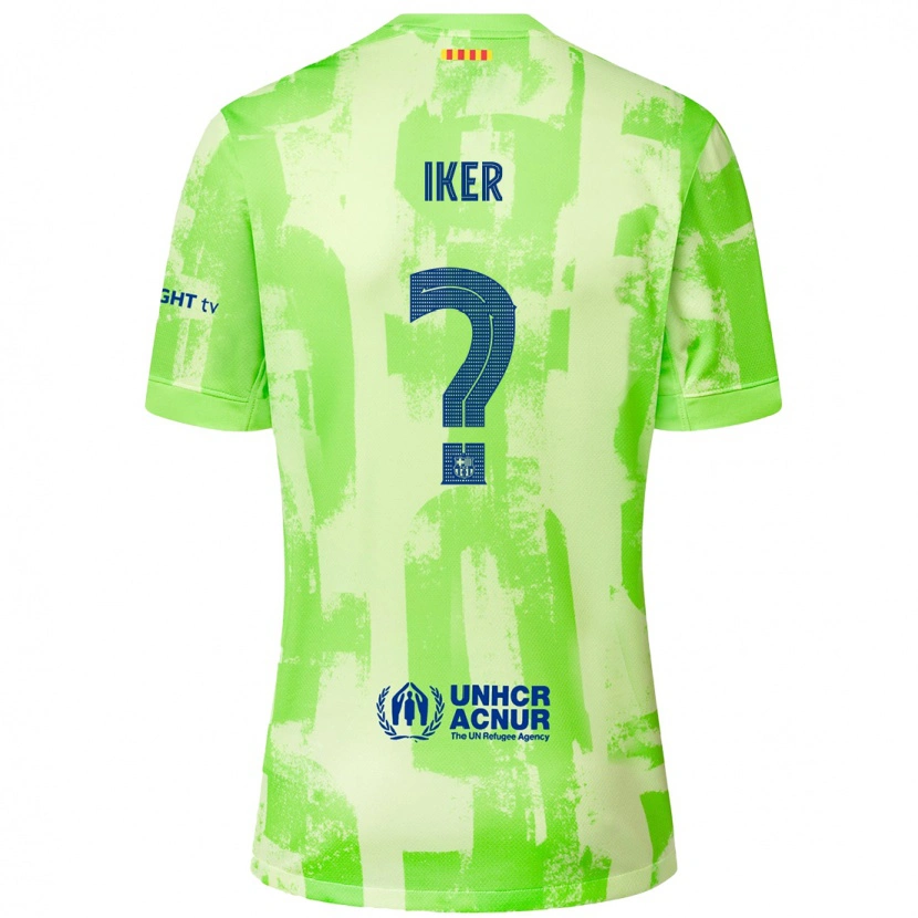 DanxenキッズIker Rodríguez#0ライムサードユニフォームシャツ2024/25ジャージーユニフォーム