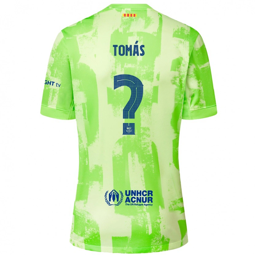 DanxenキッズRoberto Tomás#0ライムサードユニフォームシャツ2024/25ジャージーユニフォーム