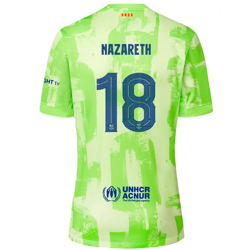 Danxenキッズフランシスカ・ナザレス#18ライムサードユニフォームシャツ2024/25ジャージーユニフォーム